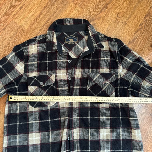 Freedom Foundry Men Plaid Flannel Super Plush Shirt Jacket Black Gray Sz XL - Picture 4 of 9